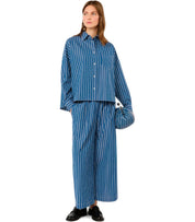 CAMICIA ONORE A RIGHE BIANCO BLU MAX MARA WEEKEND