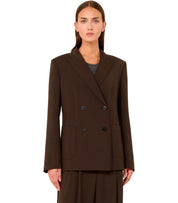 BLAZER ORNATI DOUBLE-BOUTONNAGE MARRON MAX MARA WEEKEND