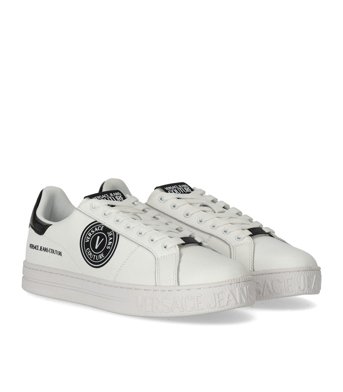 VERSACE JEANS COUTURE COURT 88 V-EMBLEM WEISSER SNEAKER
