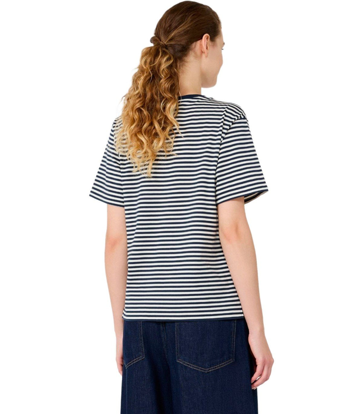 T-SHIRT A RIGHE VENACO BIANCA NERA MAX MARA WEEKEND