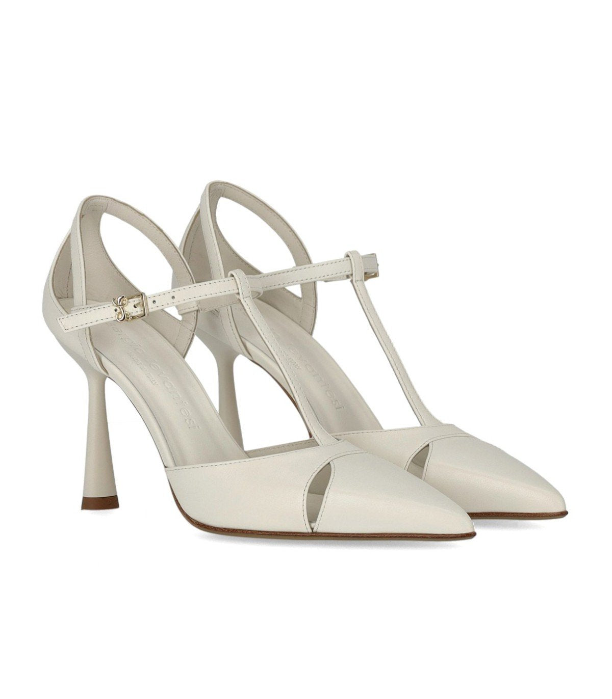 SERGIO LEVANTESI MAURA WHITE PUMP