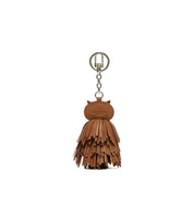 MAX MARA WEEKEND GIGANTE OWL BROWN KEYCHAIN