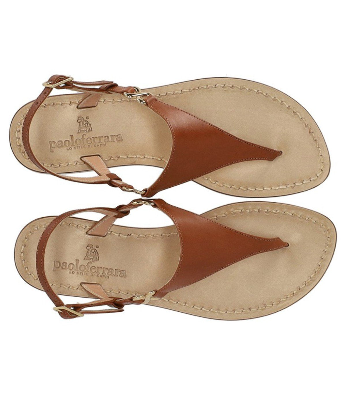 PAOLO FERRARA BROWN THONG SANDAL