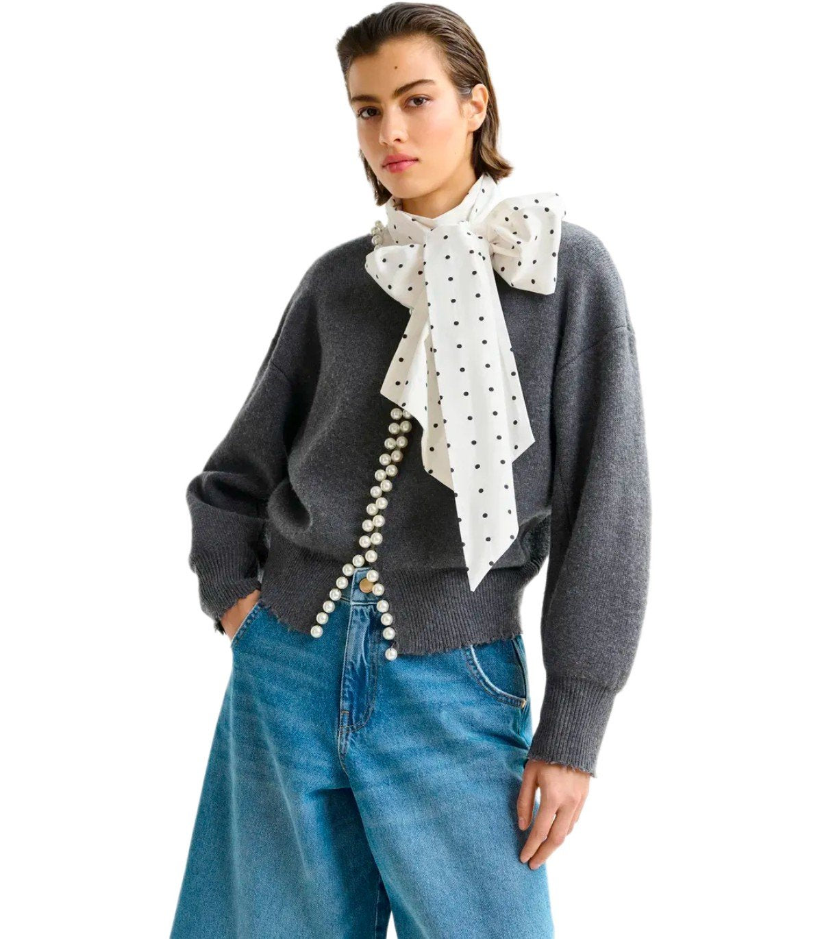 ESSENTIEL ANTWERP IDEA GRAUER CARDIGAN