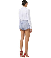 ELISABETTA FRANCHI WEISSES CUT-OUT HEMD