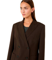 BLAZER ORNATI DOUBLE-BOUTONNAGE MARRON MAX MARA WEEKEND