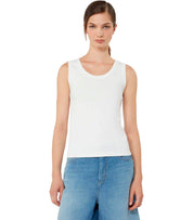 MAX MARA WEEKEND MULTIC WHITE RIBBED TOP