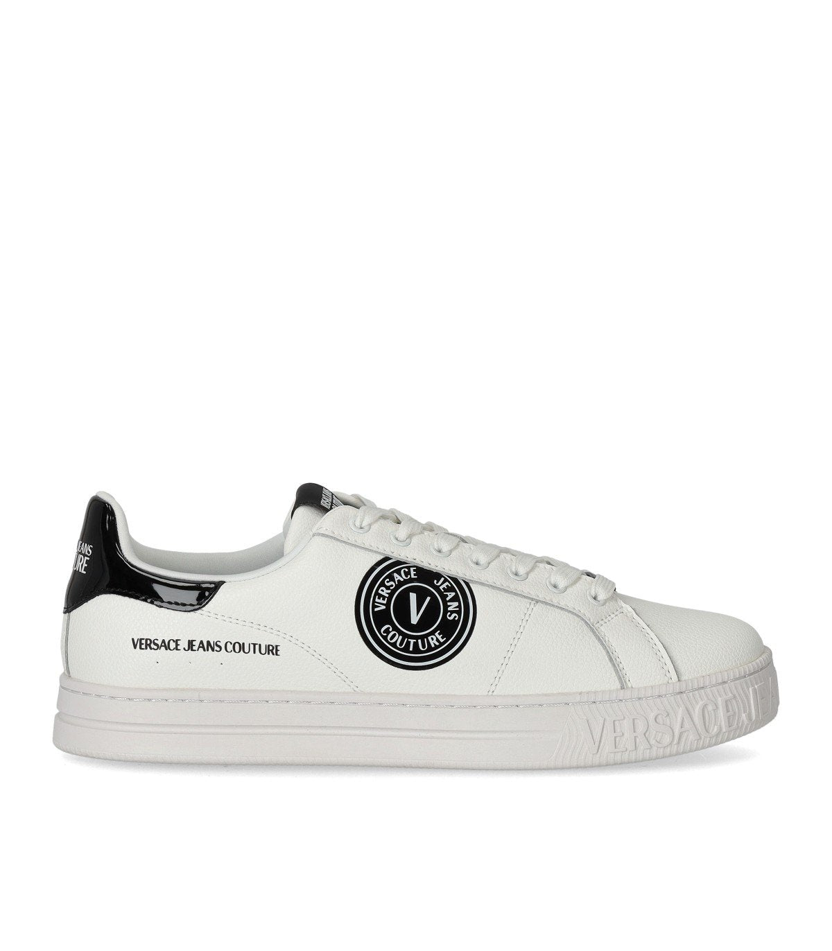 VERSACE JEANS COUTURE COURT 88 V-EMBLEM WEISSER SNEAKER