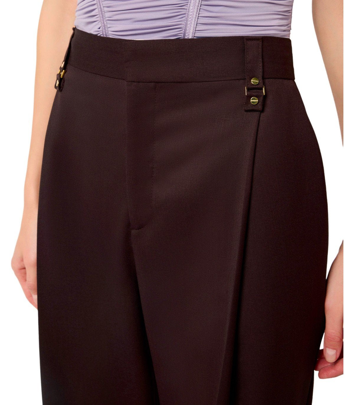ELISABETTA FRANCHI BROWN BERMUDA SHORTS