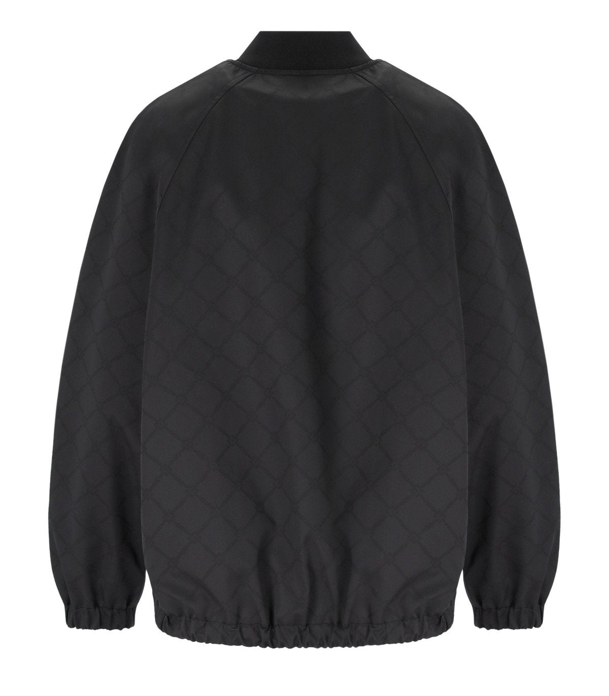 ELISABETTA FRANCHI BLACK JACQUARD BOMBER JACKET