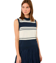 TOP NAZIONE BIANCO E BLU MAX MARA WEEKEND