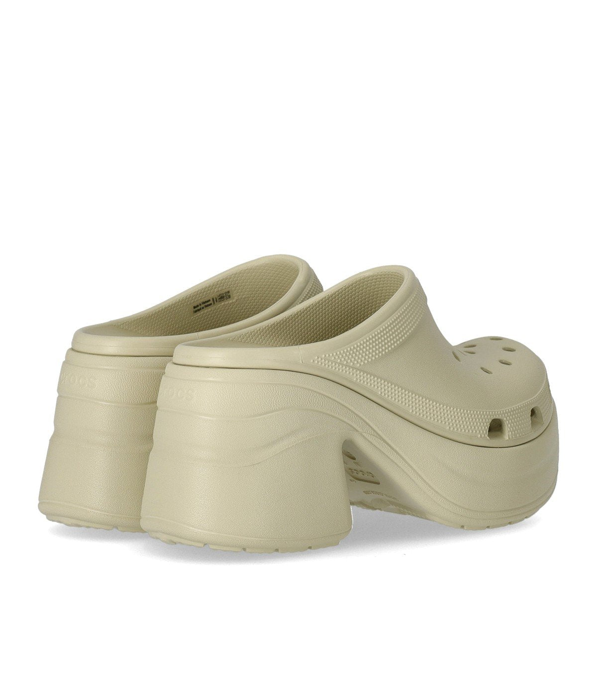 CROCS SIREN IVORY HEELED CLOG