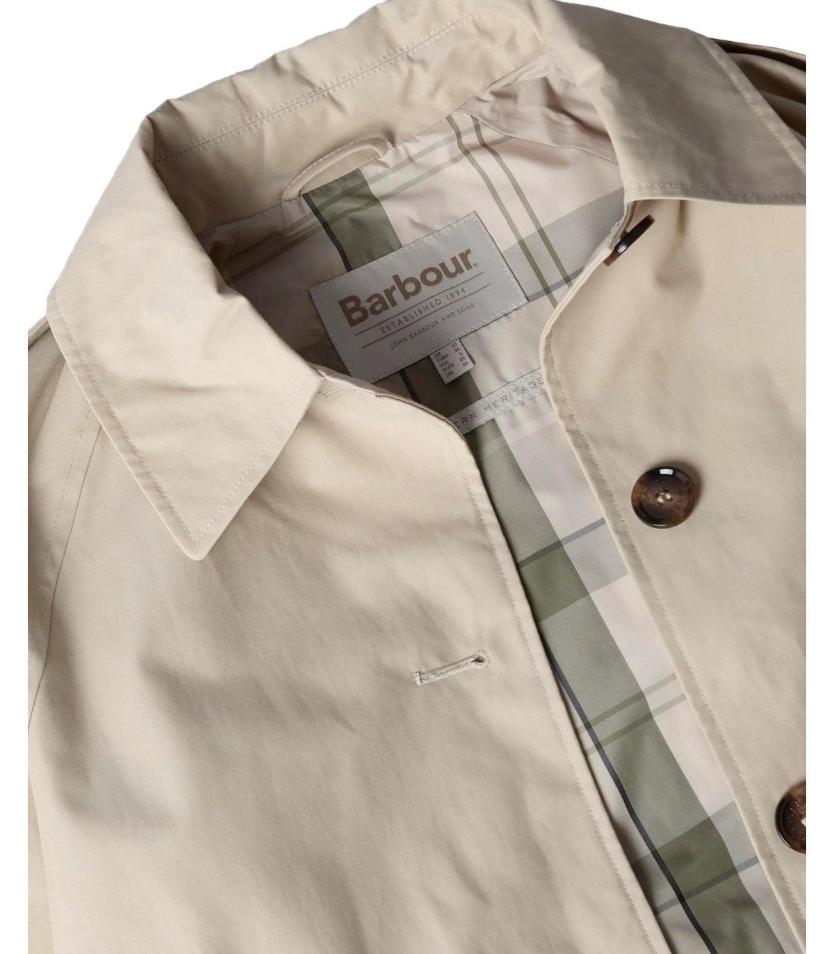 BARBOUR MAIA LIGHT SAND TRENCHCOAT