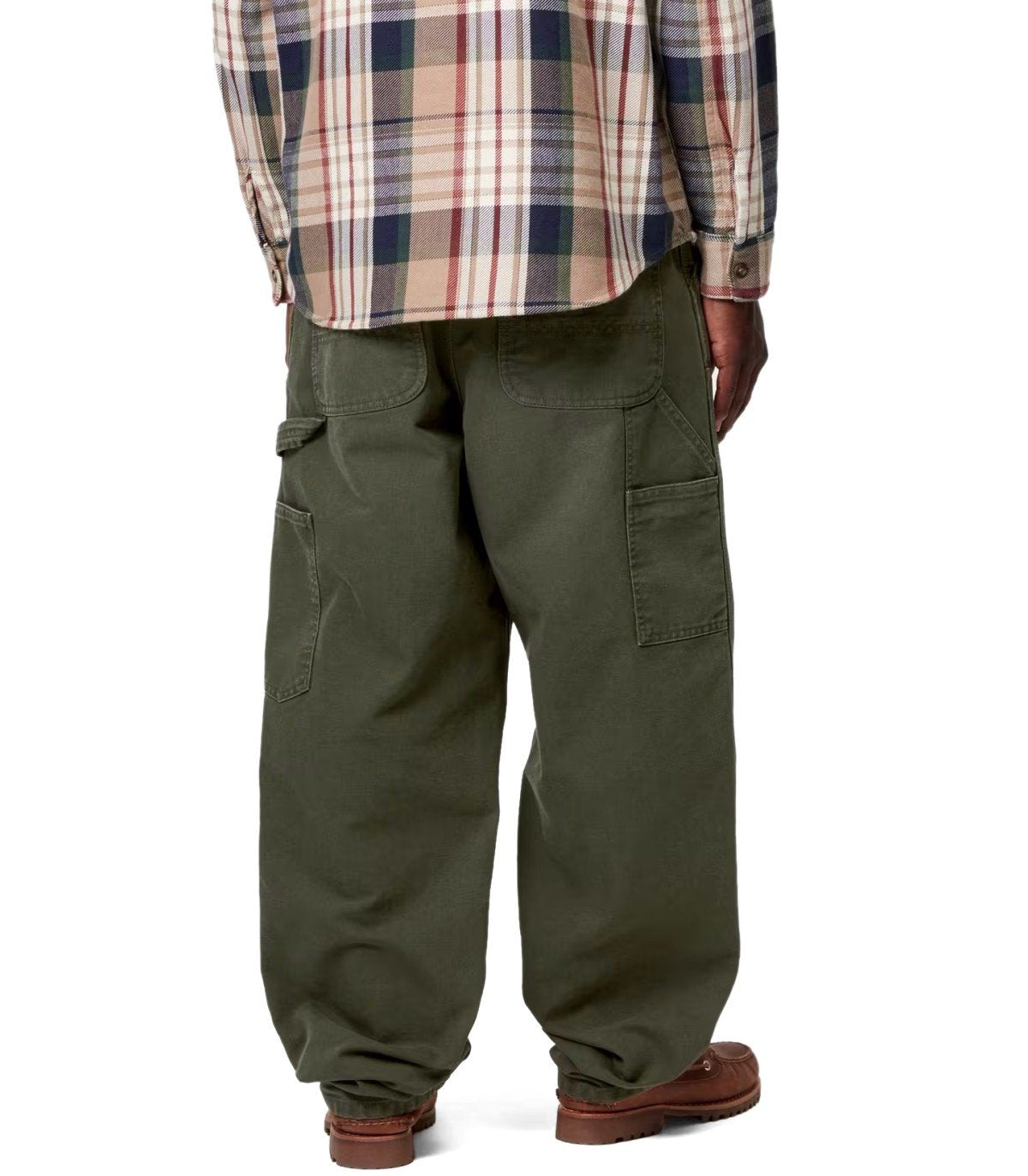 CARHARTT WIP DOUBLE KNEE OLIVE GREEN PANTS