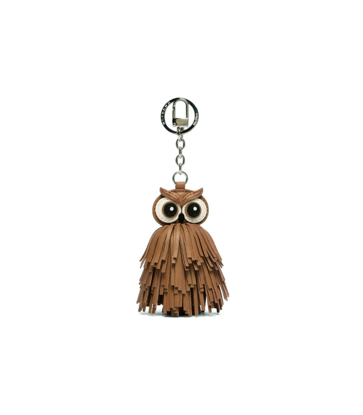 MAX MARA WEEKEND GIGANTE OWL BROWN KEYCHAIN