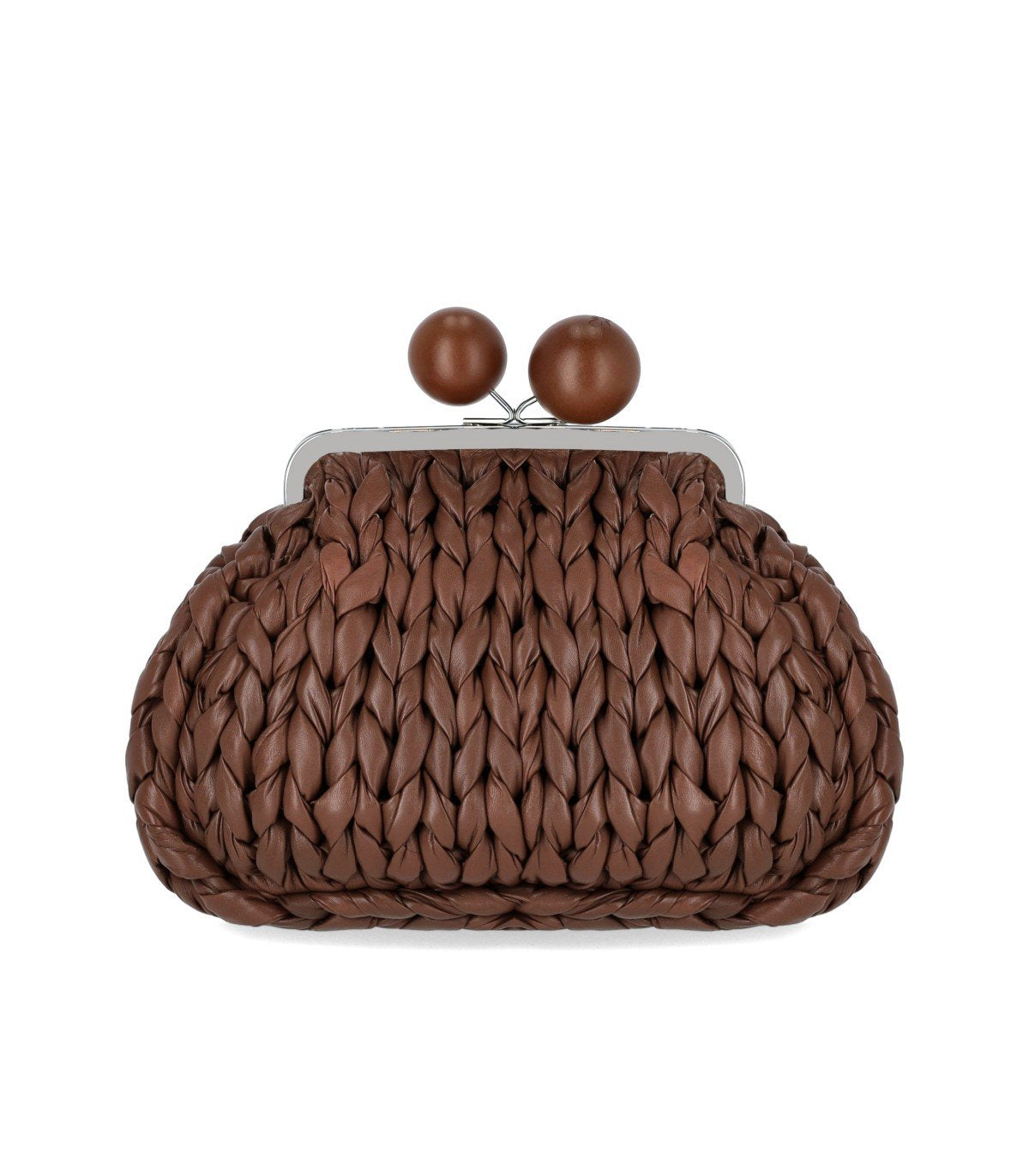 MAX MARA WEEKEND PASTICCINO ALIBERO MEDIUM BROWN CLUTCH