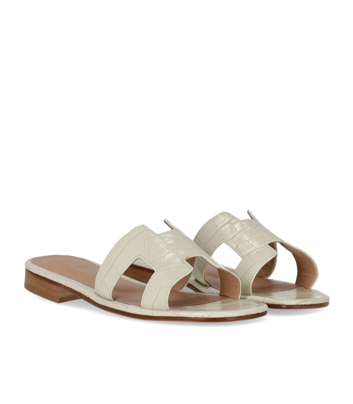 PAOLO FERRARA CROCO PRINT WIT SANDAAL