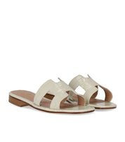 PAOLO FERRARA CROCO PRINT WIT SANDAAL