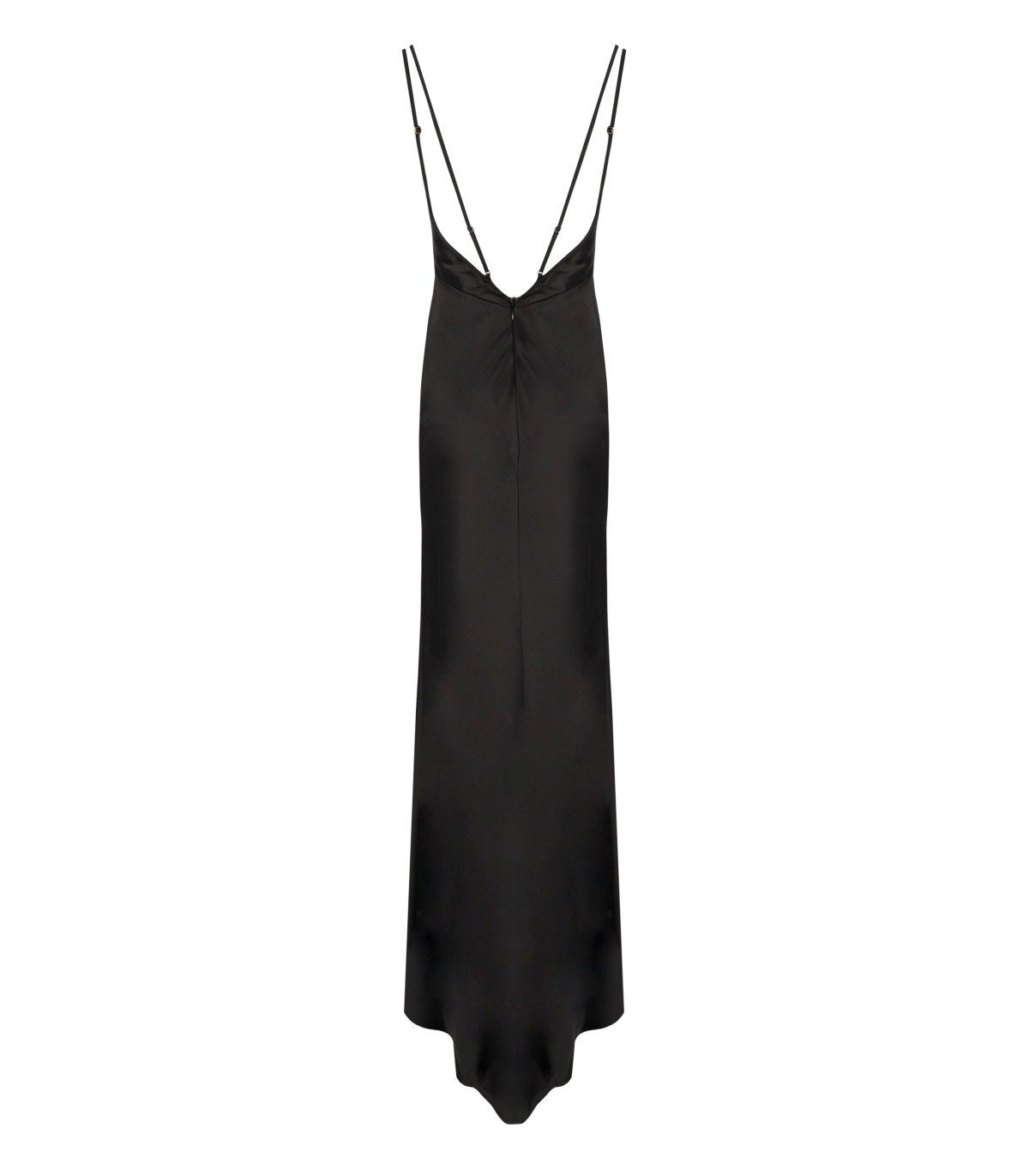 ELISABETTA FRANCHI RED CARPET BLACK SATIN DRESS