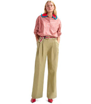 ESSENTIEL ANTWERP JAMMER BEIGE WIDE LEG HOSE