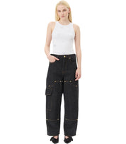 TOP CON STRASS BIANCO GANNI