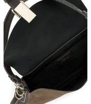 GANNI KAT CHICORY COFFEE BAGUETTE-TASCHE