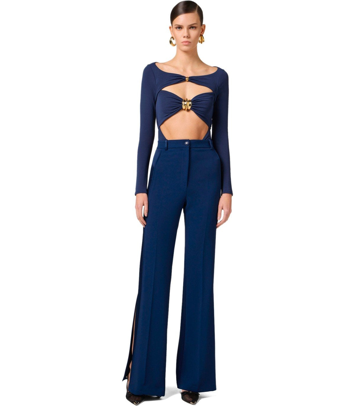ELISABETTA FRANCHI OLTREMARE SMOKING TROUSER