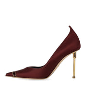 ELISABETTA FRANCHI BURGUNDY SATIN PUMP