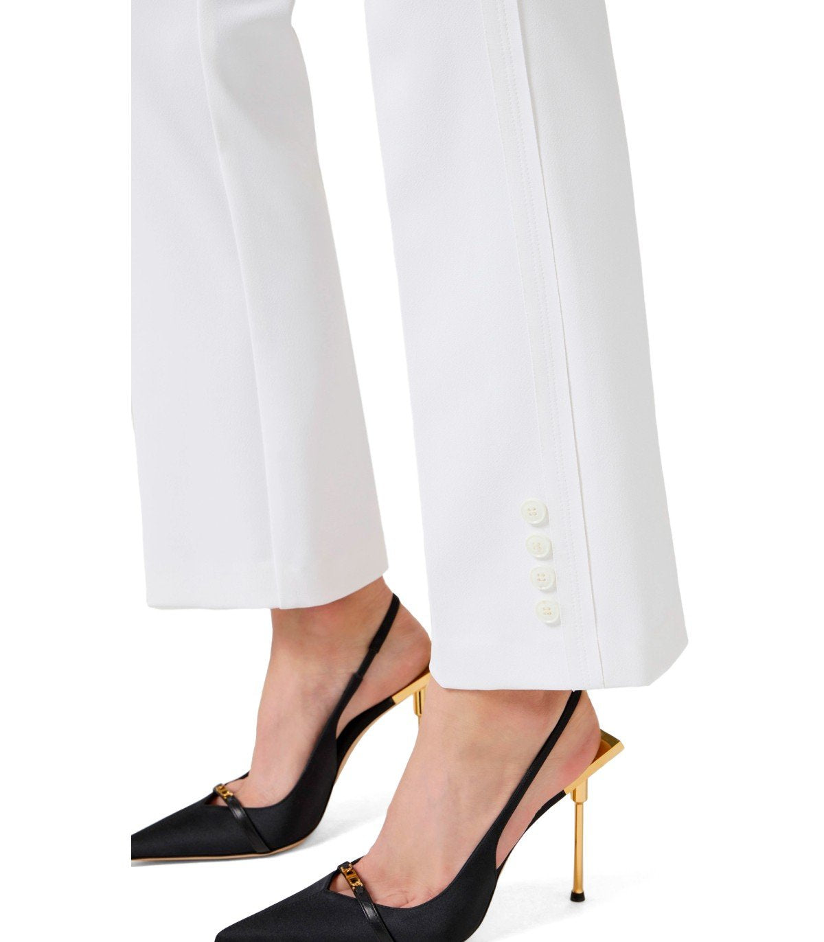 ELISABETTA FRANCHI IVORY FLARE PANTS