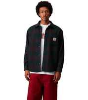 VESTE CHEMISE BRENNAN CHECK BLEU SARCELLE CARHARTT WIP