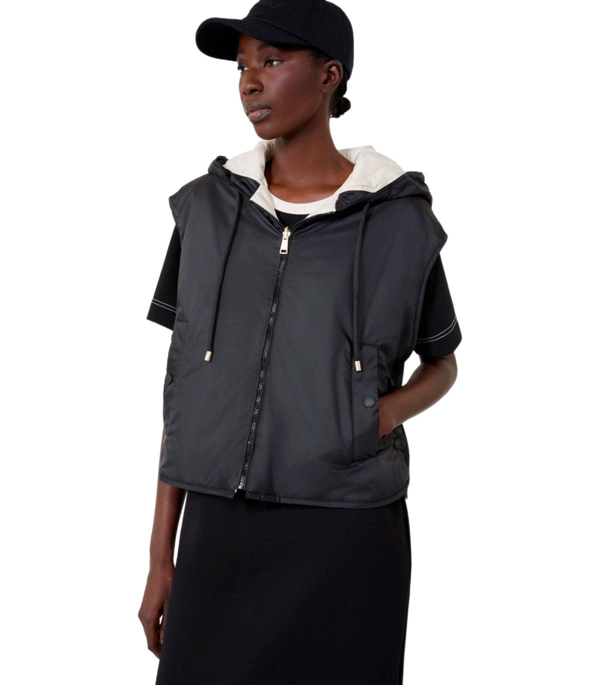 ÄRMELLOSE STEPPJACKE ACCENNI SCHWARZ MAX MARA WEEKEND