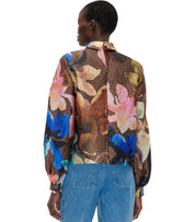 STINE GOYA MULTICOLORED FLORAL BLOUSE