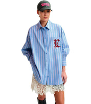 ESSENTIEL ANTWERP IPATCH LIGHT BLUE SHIRT