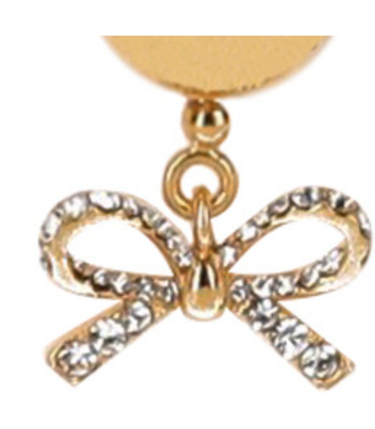 ピアス Elisabetta Franchi Gold Pendant Earrings With Bows ELISABETTA FRANCHI GOLD PENDANT EARRINGS WITH BOWS