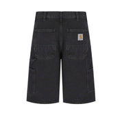 CARHARTT WIP SINGLE KNEE BLACK BERMUDA SHORTS