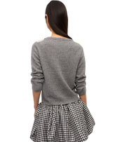 GANNI GREY DIAMOND CARDIGAN