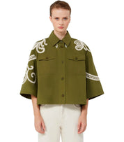 MAX MARA WEEKEND COMO GREEN SHIRT JACKET