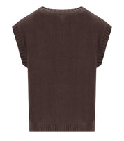 MAX MARA WEEKEND CAPRARA BROWN KNITTED VEST