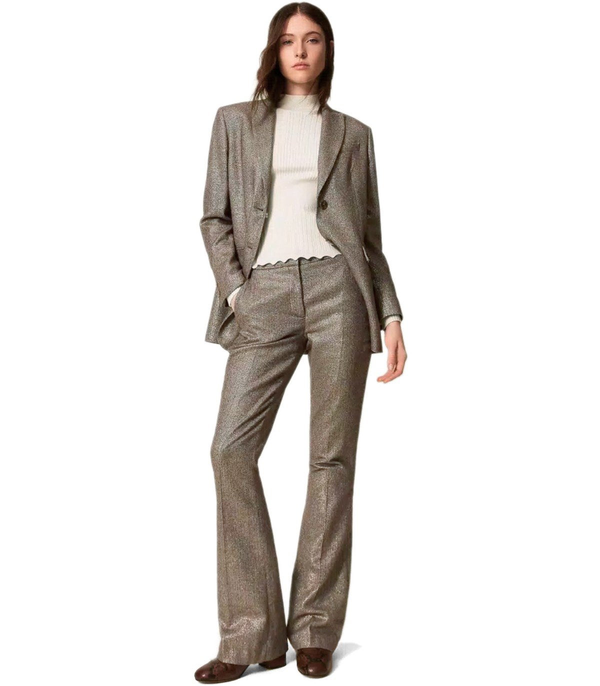 TWINSET BEIGE FLARE PANTS