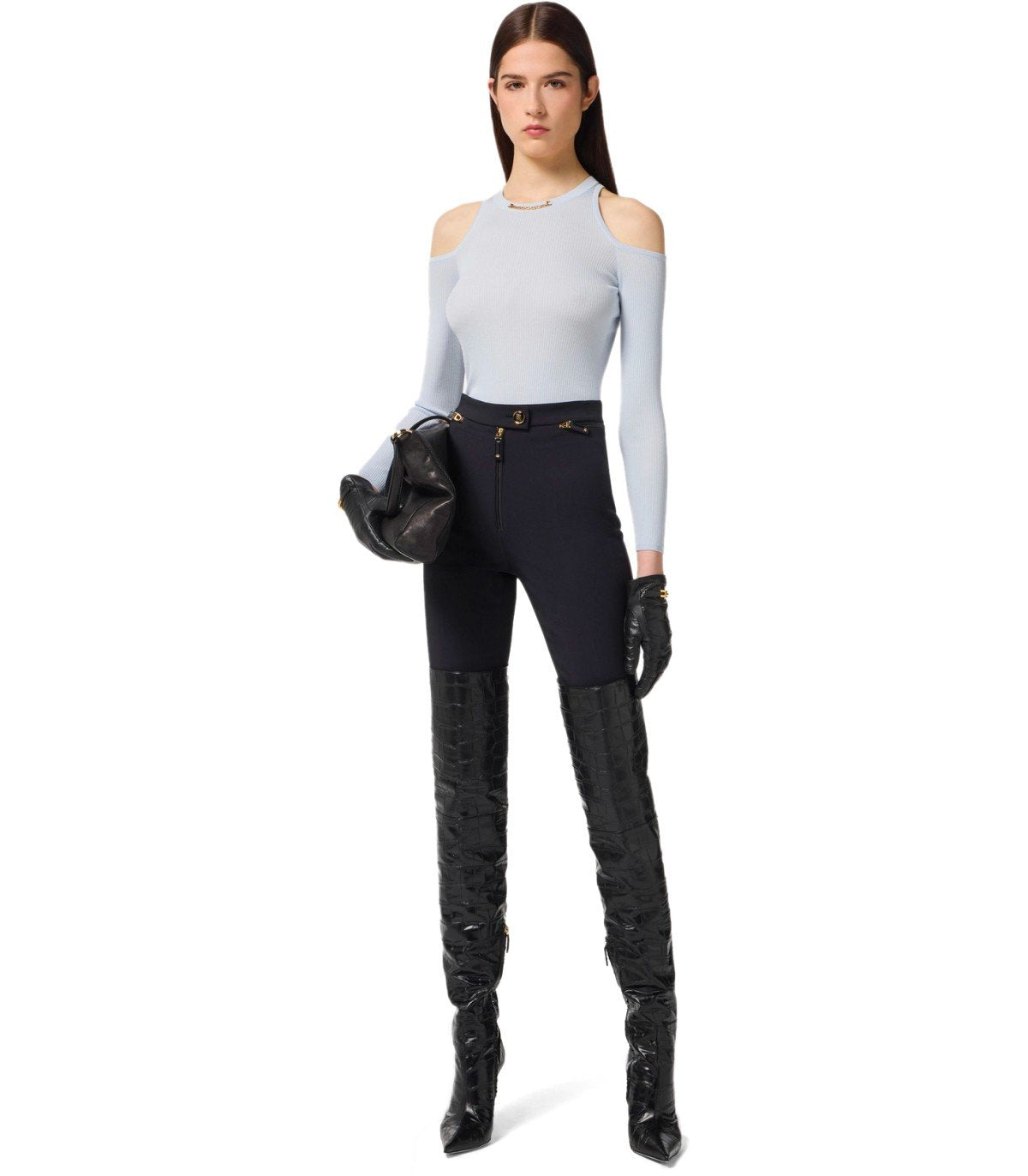 PANTALÓN CON CREMALLERA NEGRO ELISABETTA FRANCHI