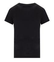 GANNI BABY FIT CROCHET ANTHRACITE GREY T-SHIRT