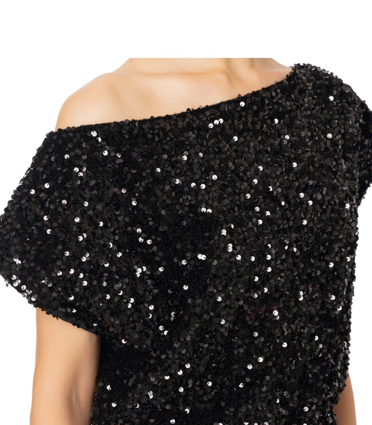 ELISABETTA FRANCHI BLACK JUMPSUIT WITH SEQUINS