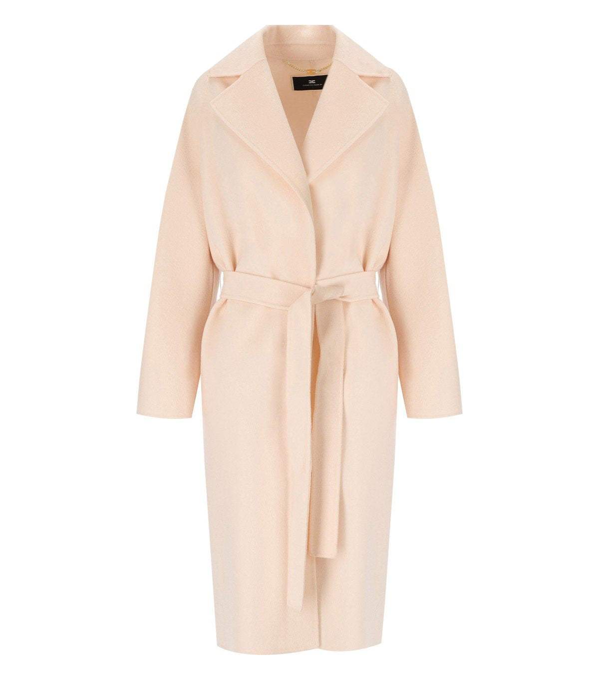 ELISABETTA FRANCHI BUTTER BELTED COAT
