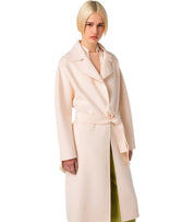 ELISABETTA FRANCHI BUTTER BELTED COAT
