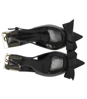 ELISABETTA FRANCHI BLACK SLINGBACK PUMP WITH BOW