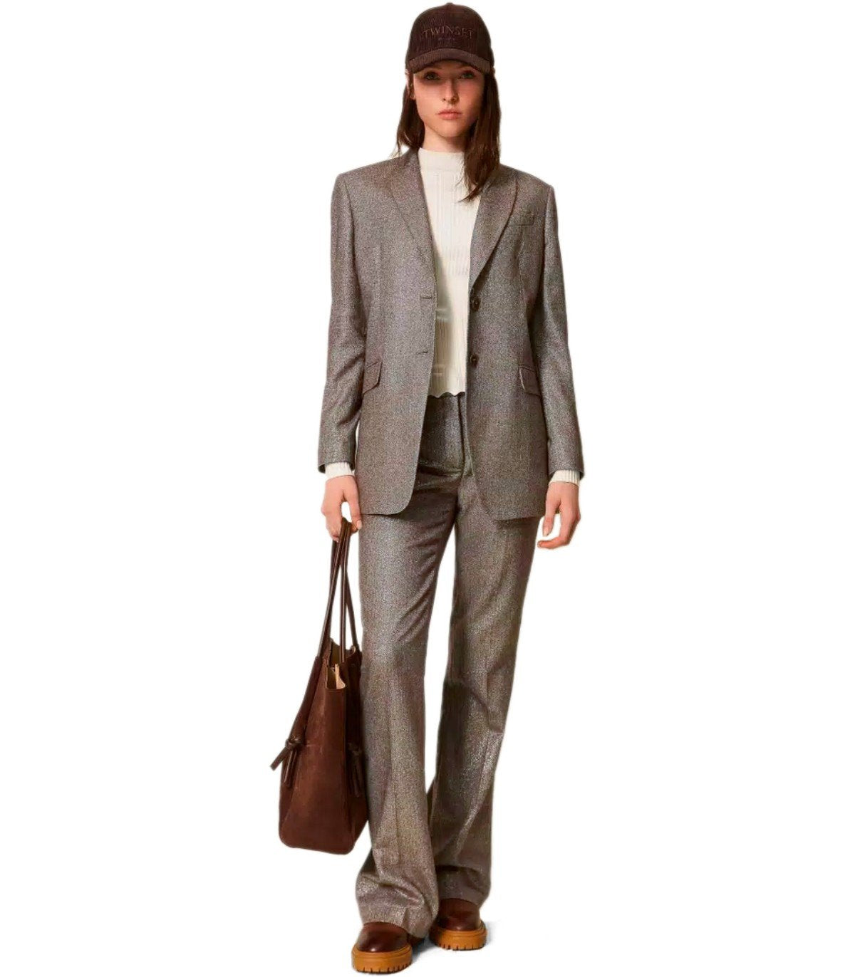 TWINSET BEIGE FLARE PANTS