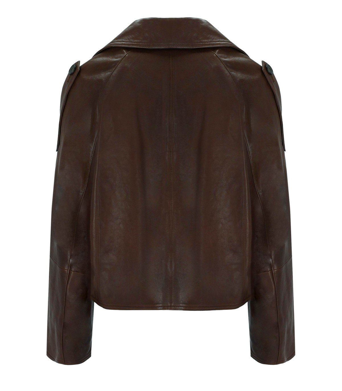 MAX MARA WEEKEND FELINO BRAUNER LEDERJACKE
