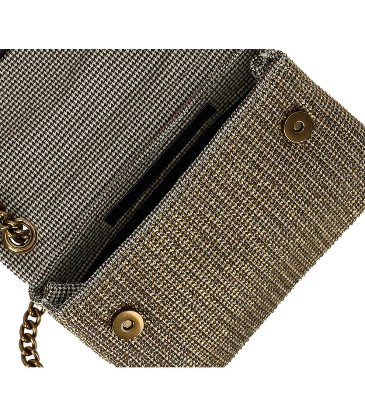 KURT GEIGER KENSINGTON MINI GOLD CROSSBODY BAG