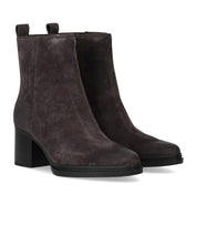MICHAEL KORS LEX CHOCOLATE HEELED ANKLE BOOT