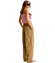 ESSENTIEL ANTWERP JESUIS BEIGE BARREL FIT PANTS